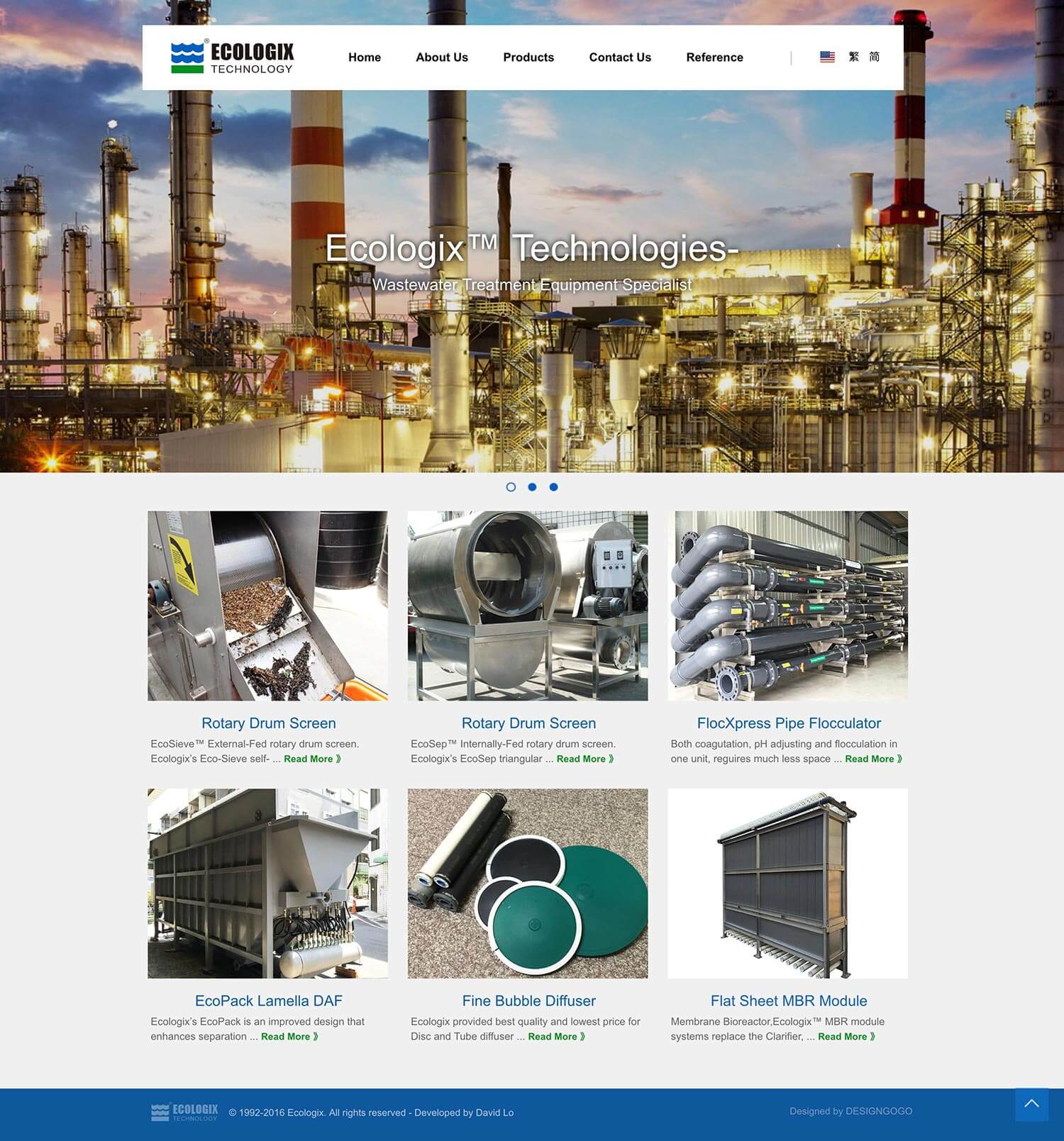 Ecologix廢汚水處理 網頁設計案例